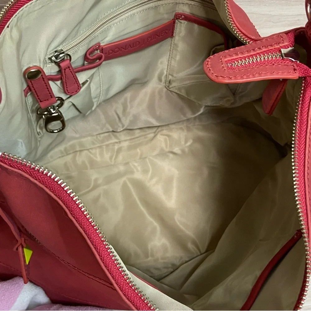 NWT DONALD J PLINER / Fuchsia Leather Hobo Slouchy Purse